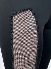Mesh Patchwork Backless Jumpsuit SHD 8112