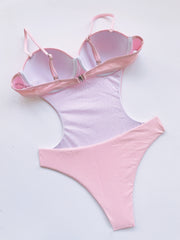 Solid Underwired Bikini One Piece Swimsuit CASF 6264