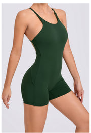 Sleeveless Backless Sport Romper GQSA 41720