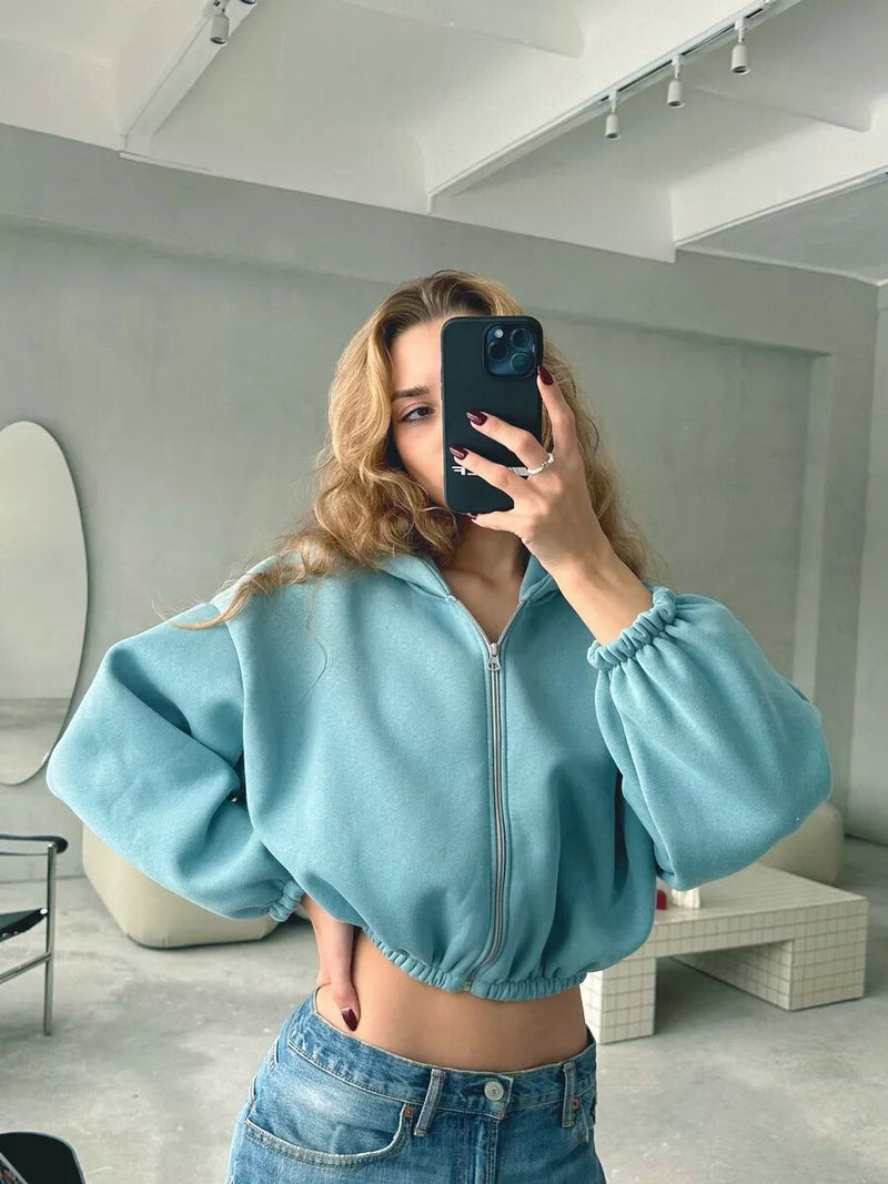 Fashion Long Sleeve Hooded Sweatshirt YMZY 61010