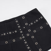 Punk Style Metal Studded Low Rise Shorts GPKJ MR49472