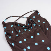 Polka Dots Print Backless Mini Dress GPKJ MR49193
