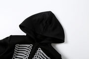 Zipper Hooded Long Sleeve Coat GZJQ K6C13111A