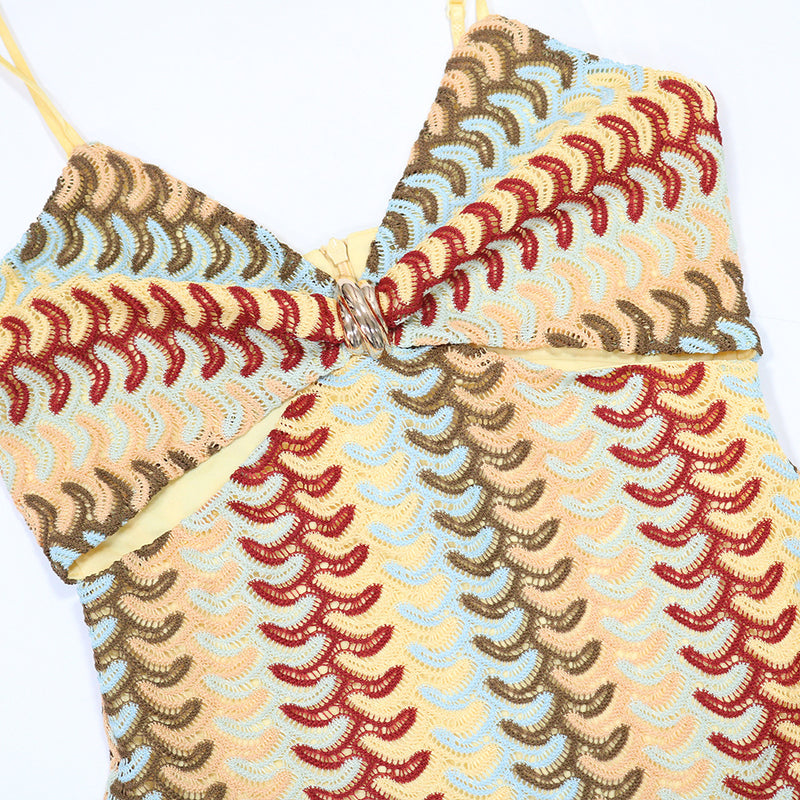 Sexy Printed Spaghetti Strap Maxi Dress CYA 902494