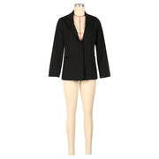 Solid Color Long Sleeve Loose Blazer AIL AL304