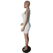 V Neck Sleeveless Slim Romper GCNF 0115