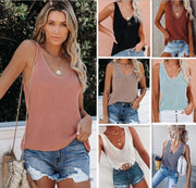 Solid Color Fashion Camisole Knits Tank Top GBLH 223