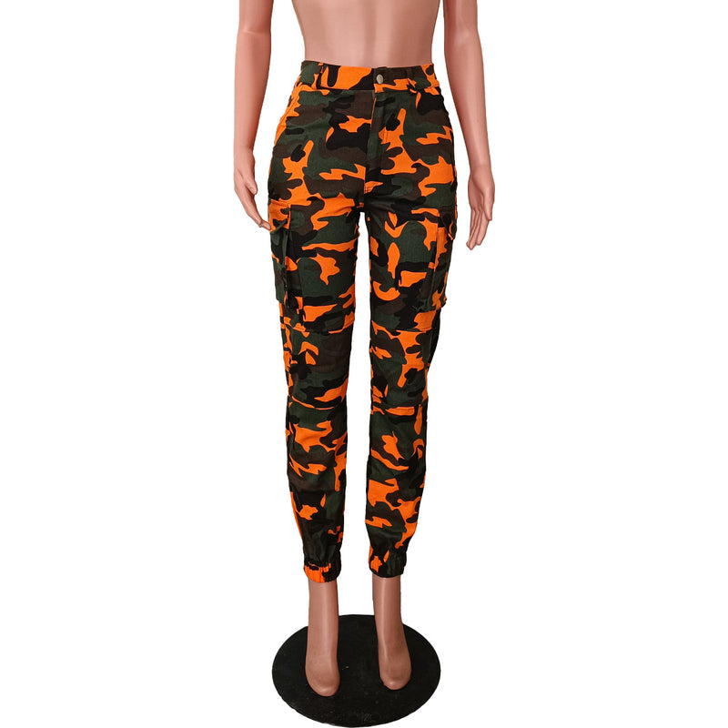 Fashion Camouflage Print Pocket Pant OD 8635
