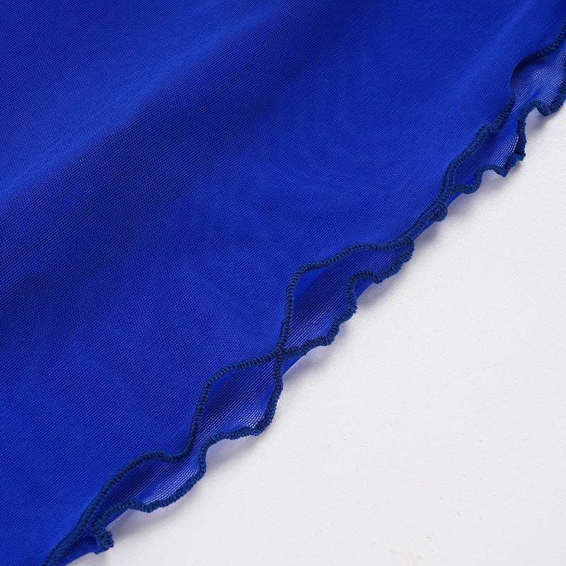 Mesh Solid Color Mid Skirt GPKJ MR49224