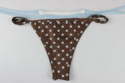 Polka Dot Print Contrast Color Bikinis Swimsuit YWXS K26L2139