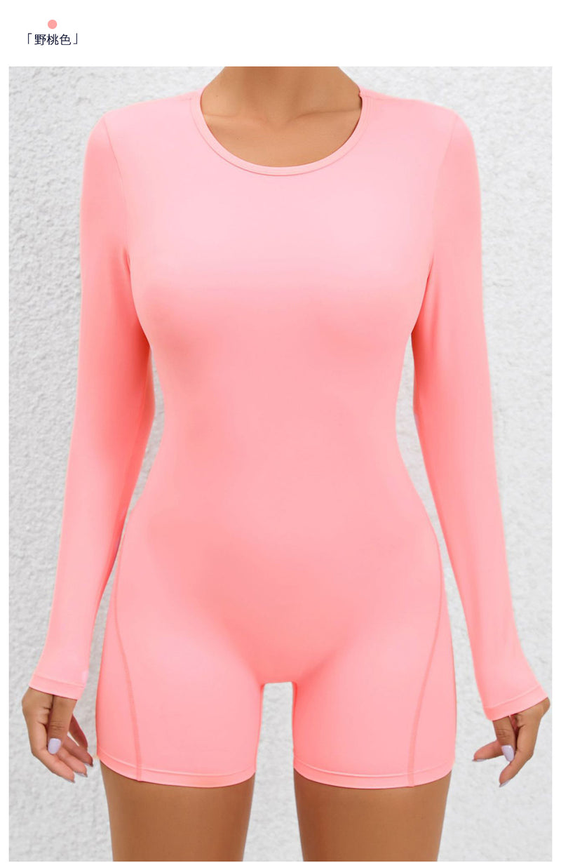 Long Sleeve Solid Color Sport Rpmper GQSA DV509