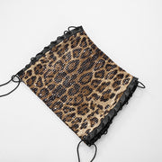 Leopard Sequin Split Tie Up Skirts GDSF J25SK032