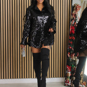 Long Sleeve Sequin Shirt Coats AIL AL293