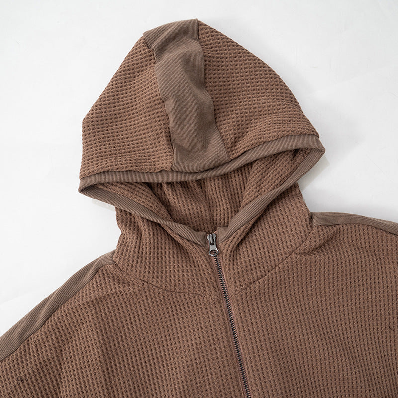 Solid Color Long Sleeve Hooded Coat GSZM ZTP1387