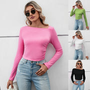 Solid Color O Neck T Shirt GYSQ WCCH0320