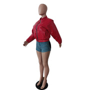 Solid Color Long Sleeve Slim Down Jackets MEM 88513