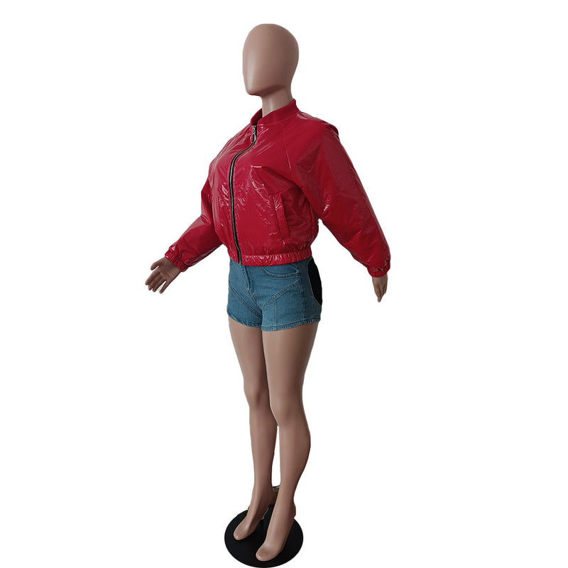 Solid Color Long Sleeve Slim Down Jackets MEM 88513