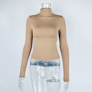Half High Neck Long Sleeve Bottom Top GZJF 2591