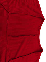 Rib Short Sleeve Square Neck Slim Sport Romper ME Q24S8520