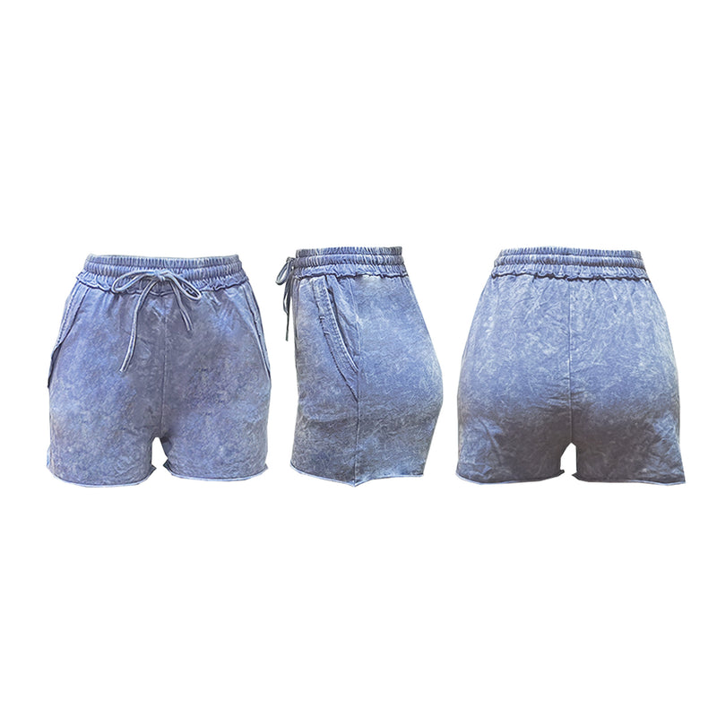 Solid Color Drawstring Casual Shorts SFY 735