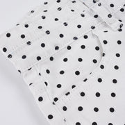 Polka Dots Print Denim Shorts GPKJ MR48798