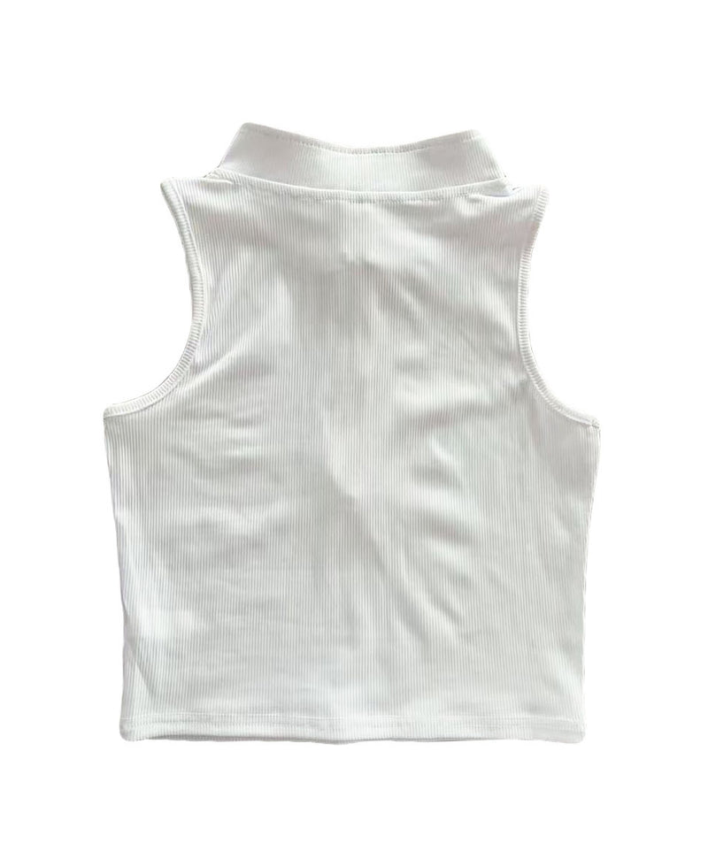Solid Color V Neck Tight Tank Top GFCF 1289
