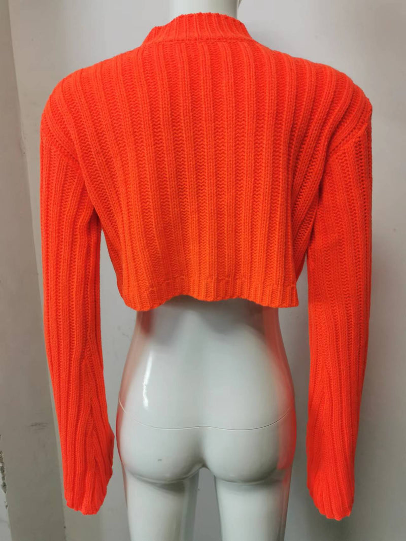 Long Sleeve Tight Irregular Sweater GBLH 9815