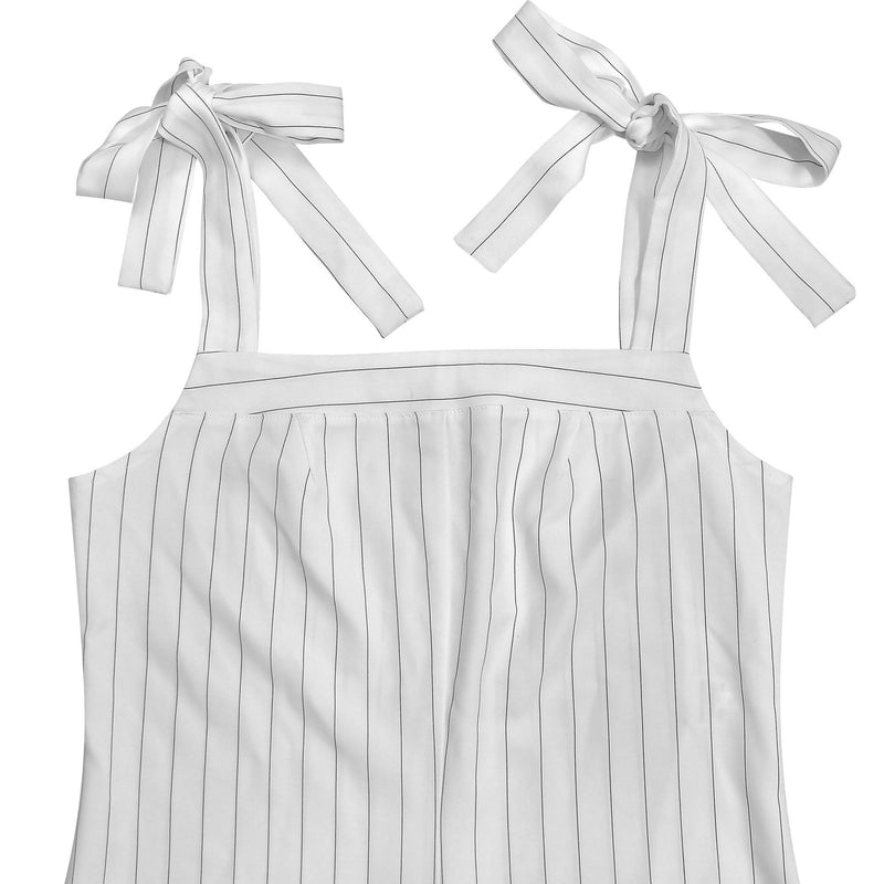 Solid Color Stripe Sling Loose Jumpsuit BY 7698