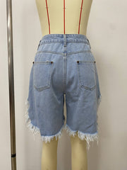 Tassel Holes Denim Short LSD 2419