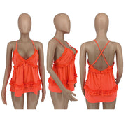 Sexy V Neck Backless Cross Strap Top GLF 10102