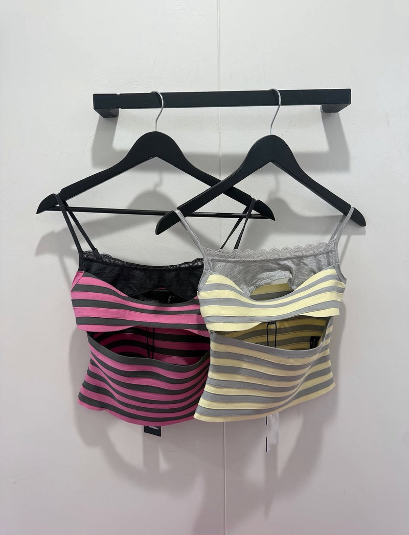 Stripe Sling Tank Tops GKYS 3059