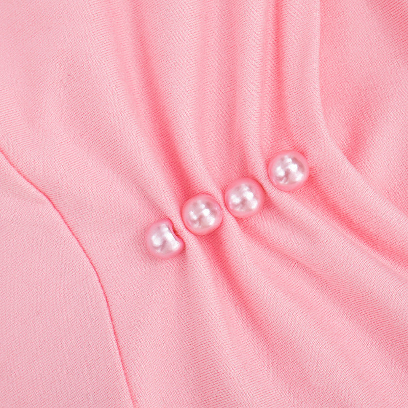 Solid Color Ruched Sleeveless Tank Tops GSBW J26TP056