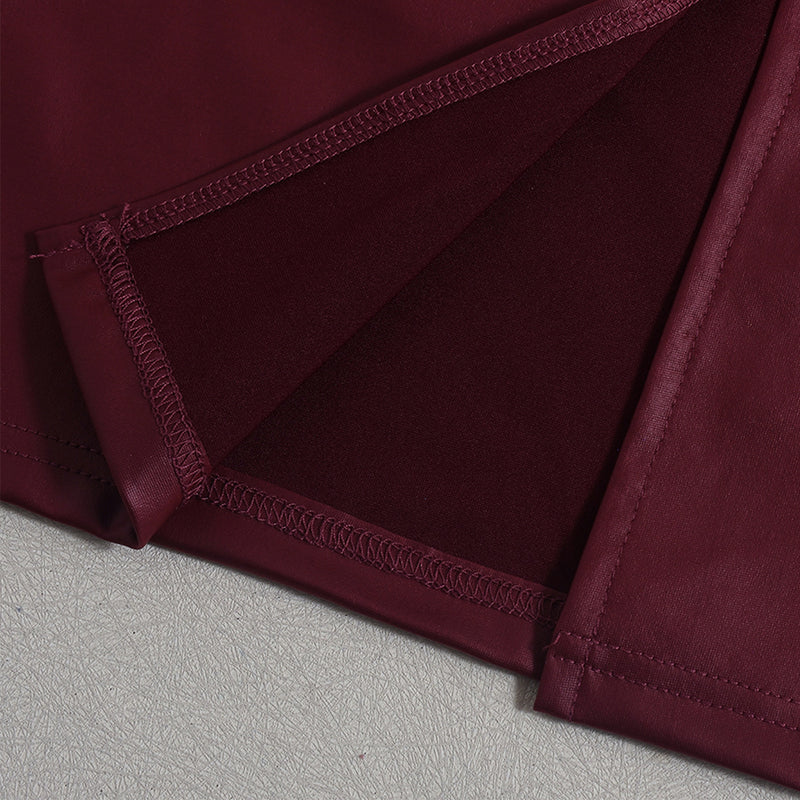 Retro Faux Leather Long Skirt GNZD 060165DBZ