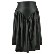 Plius Size PU Leather Half Body Patchwork Skirt GDAM 890