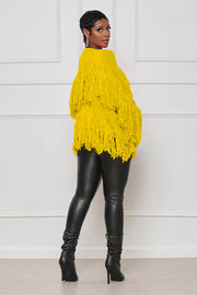 Solid Knits Tassel Cardigan Coat TR 1240