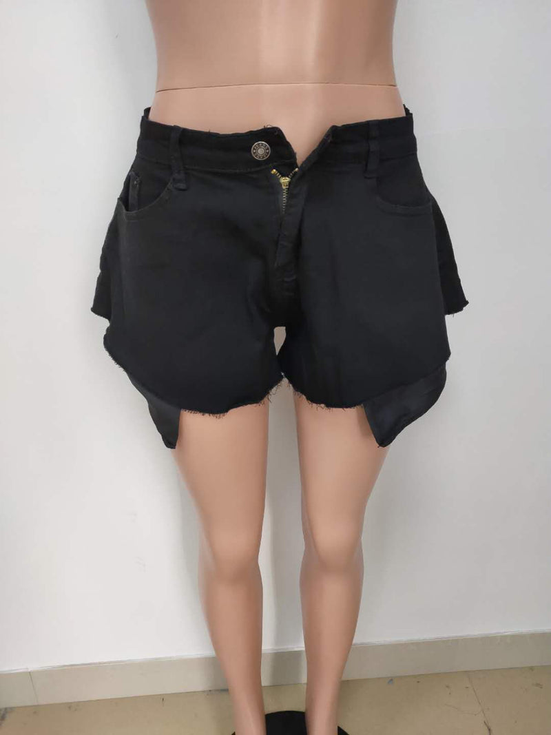 Summer Casual Beach Scalloped Hot Denim Shorts LSD 8734