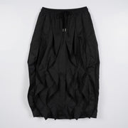 Solid Color Patchwork Ruched Long Skirts NY 3888