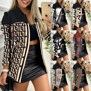 Long Sleeve Single breasted Printed Lapel Coat GYSM W0708