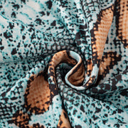 Snake Print Tight Fifth Pants GSBD D25PT151