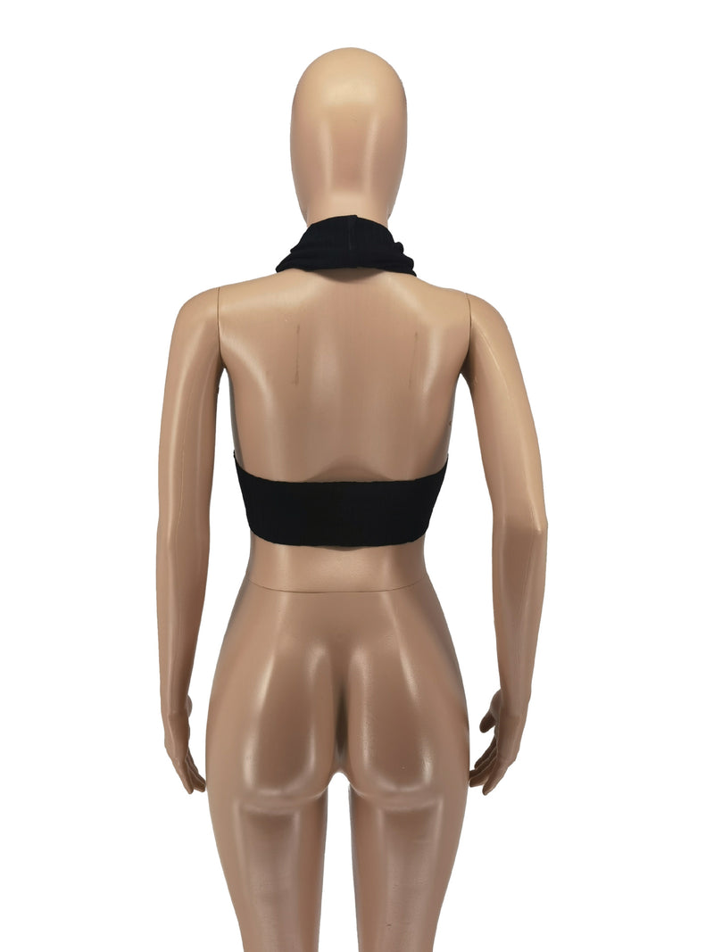 Sexy Halter Backless Irregular Top WSM 5308