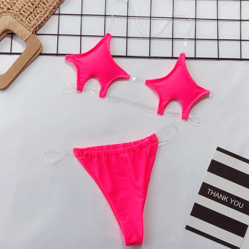 Sexy Mini Bikini Women Pentagram Design Two Piece Set CSYZ W19229
