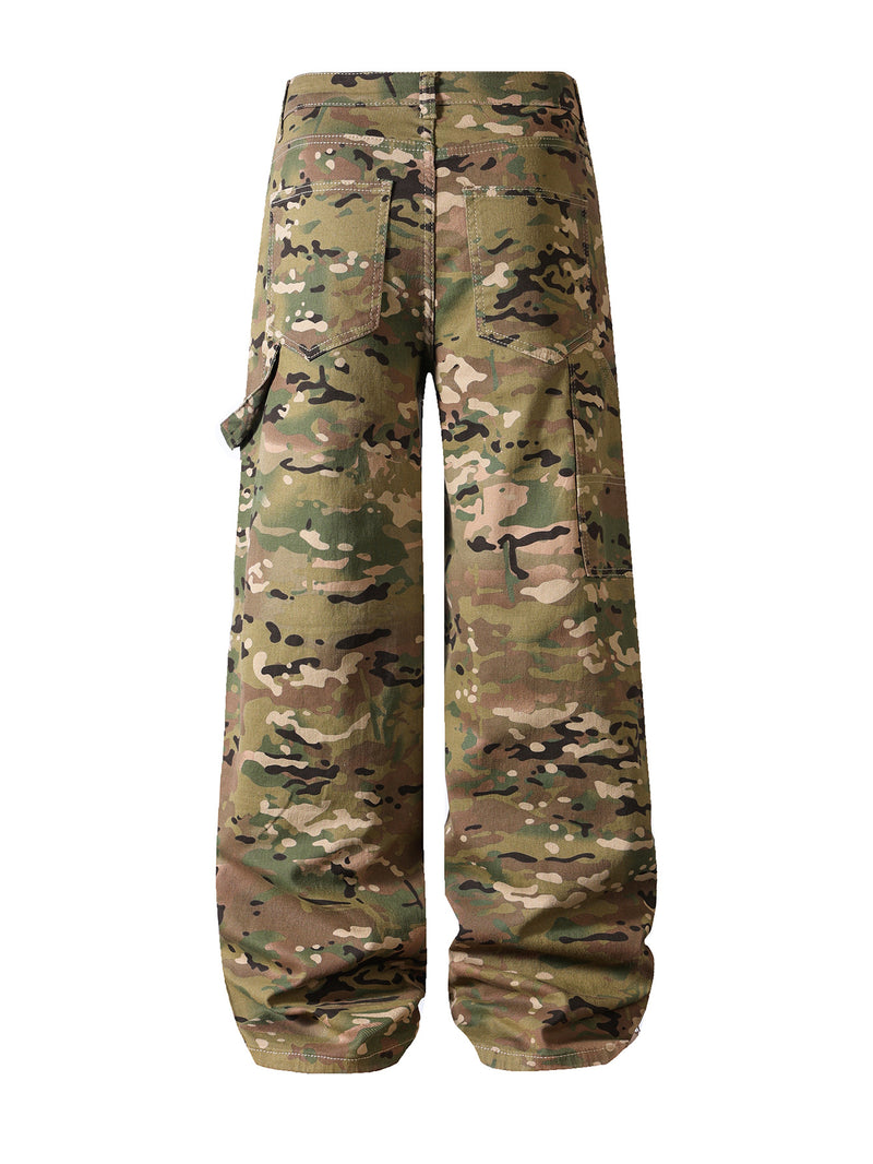 Camouflage Print Loose Jeans XCFF 14229