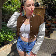Fashion Embroidery Splicing Slim Baseball Jacket IV 8431