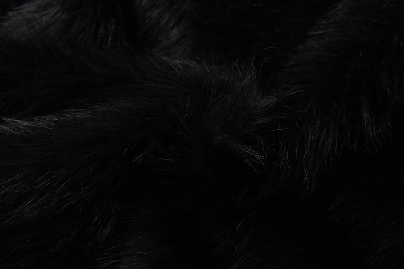 Long Sleeve Solid Color Plush Coat XEF K25C84302