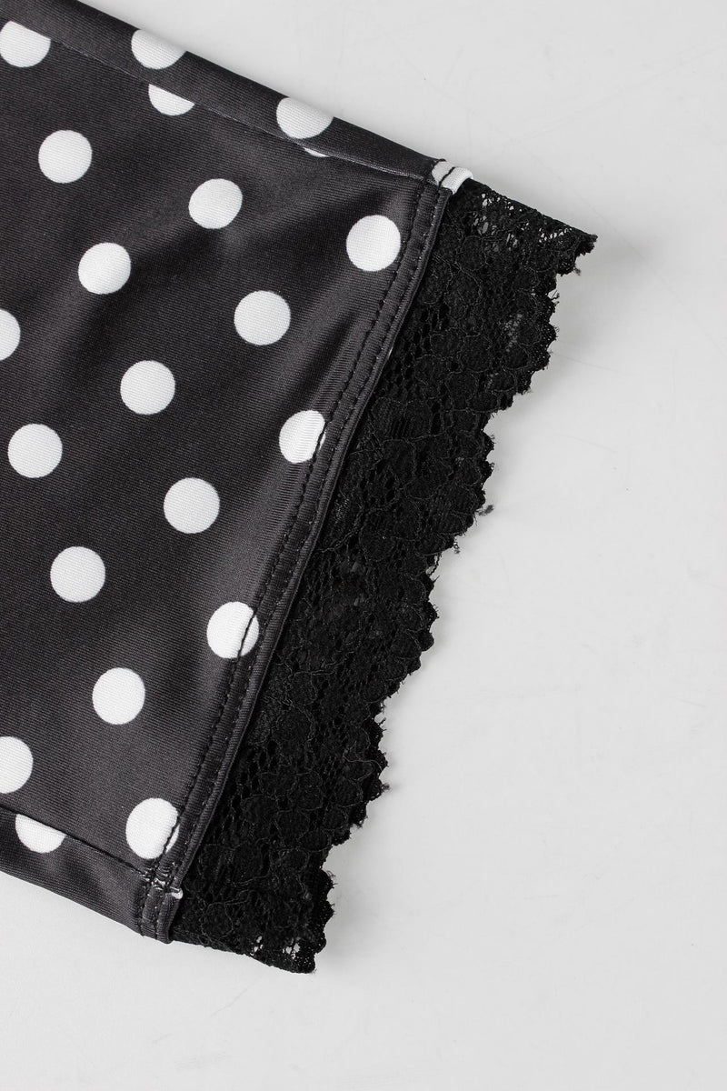 Bow Printed Polka Dot Seventh Pants YWXS K26L2421