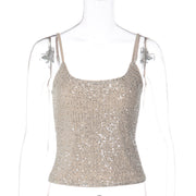 Sexy Sequin Sling Tank Tops LJSF T6121112X