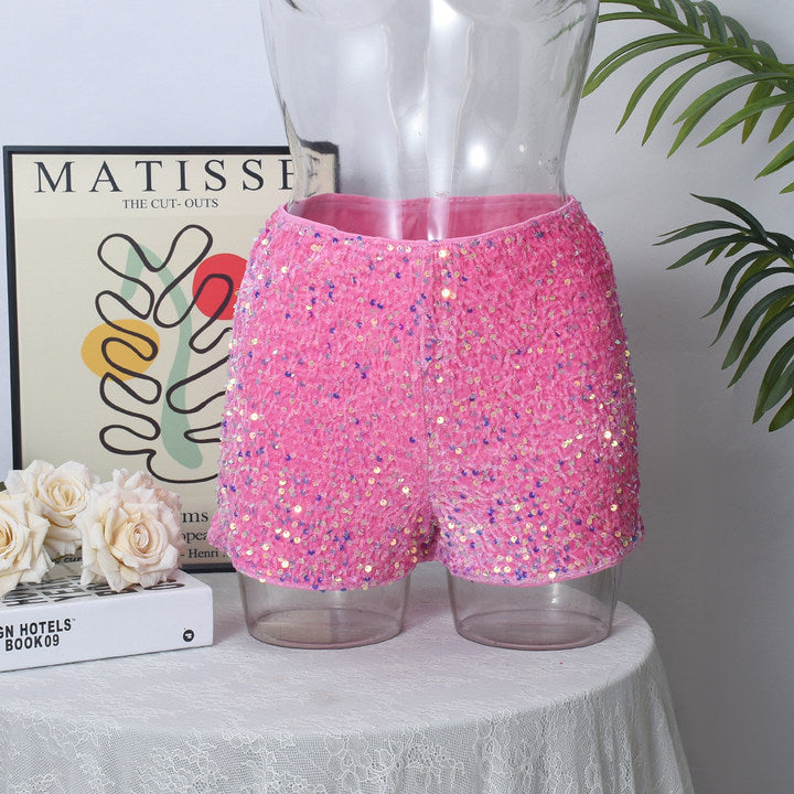 Fashion Sequin Print Shorts GNZD 51437