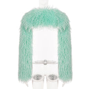 Furry Long Sleeve Ultra Short Jacket GPKJ MR51578