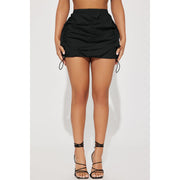 Solid Drawstring Pleated Sport Skirts ASL 6670