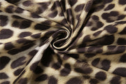 Leopard Print Long Sleeve Backless Jumpsuit GYME K6Q01512A